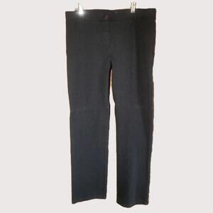 Betabrand Straight-Leg Classic Dress Pant Yoga Pants Charcoal Gray Heather - XL